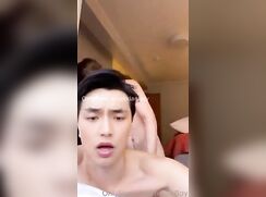 handsome Asia bot fuck with western guy