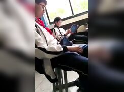 Classmate is trying to tell you something when he shows you his boner in school.