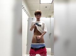 cute mike cumming bate on public toillet