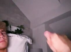 cute fit blonde notherlad another cumming bed bate