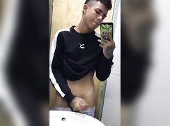 Cum in the bathroom sink