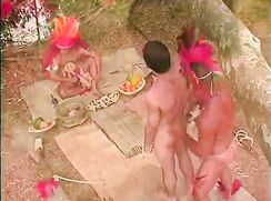 Exciting gayparty in Brazil jungle