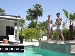 Stepbrother crush by the pool