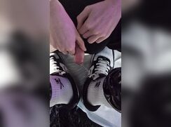 Puppy marking my sneakers