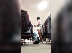 He got horny while shopping for clothes