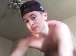 Young Str8 Guy Shows Off His Butt Hole At Home