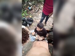 Nerdnovin group sex in the woods