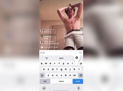 Lil bro gets boner from twerking on live