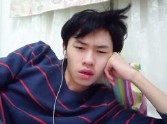 cute asian college twink cums