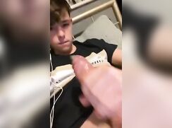 straightboy britboy cums in condom