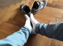 AHV-HD - Horny twink jerking off in white socks.