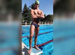 cute fit swimmer radu bate clip