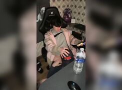 Friend Sucks him under desk