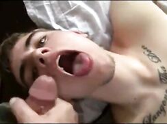 Skater Loses Bet - Bareback Blowjob with Cum Swallow