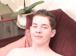 (MC) Cute Twink jerks off and cums Adorable smiling Twink