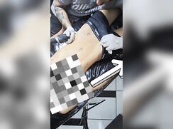 Horny at the tattoo shop