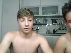 CROATIAN stepbrothers take turns masturbating on cam