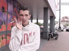 CH 210, Camera guy pays a young guy in light grey "How about it?" hoodie to suck and