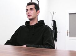 DS 223, Young guy in black hoodie has to suck and be fucked to get the job