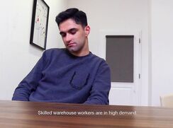 DS 222, Young guy in nice blue top has to suck and be fucked to get the job