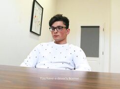 DS 224, Young guy in nice white top with small black palm trees has to suck and be fu