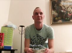 DD 228, Money guy pays off the debt of young guy in light blue/green T with blue fish