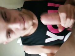 Str8 roomie try sucking the first time