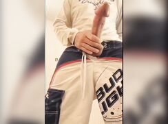 Swimmer Hard Cock Cums Hard