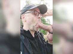 Mature swedish gay amateur sucks huge cock outdoors