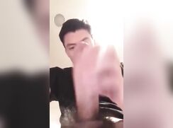 asian hunk overhead cumshot