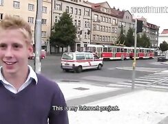 Hunter picks up cute blonde twink