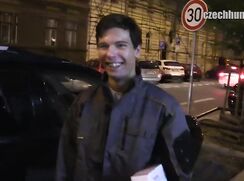 CH 219, Camera guy pays a young guy in black jacket and coveralls to suck and be fuck