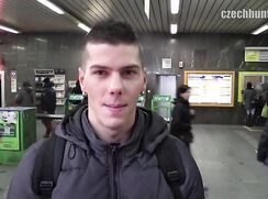 CH 224, Camera guy pays a young guy in black hooded jacket to suck and be fucked