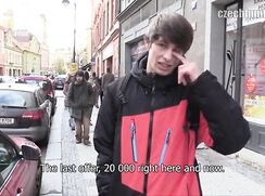 CH 225, Camera guy pays a young guy in black and red hooded jacket to suck and be fuc