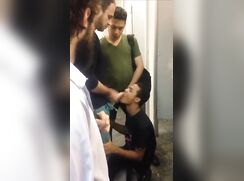 Public toilet blowjob