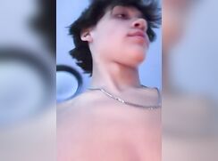 Twink jerking and cums gay porn tube