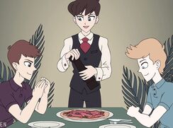 THE WAITER IS REALLY HOT - waiter,special sauce