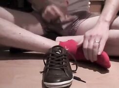 Cumming on a red sock porn gay