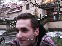 CH 229, Camera guy pays a young guy in purple check jacket to suck and be fucked