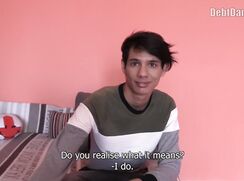 DD 242, Money guy pays off the debt of young guy in dark grey, light grey and white t