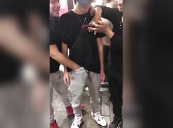 Pantsed on the sidewalk