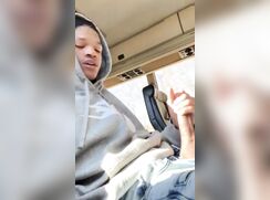 AHV - Black sperme on the bus