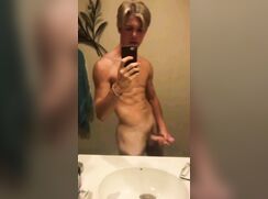 cute fit blonde snapchat cumming bate