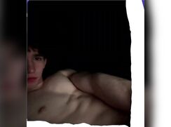 Hot teen in bed jerking his big dick ripped cam porn