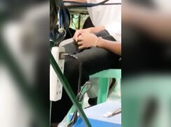 Boner in the classroom alert. Classmate is past the point of no return.