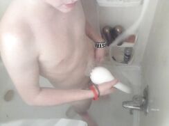 Vintage webcam: Emo boy in the bath