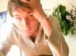 Cums after doing his hair