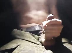 Horny Russian military guy jerks offs and talks dirty