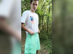 Twink Outside Forest Piss