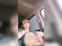 AHV - Wearing a cap and t-shirt in my car